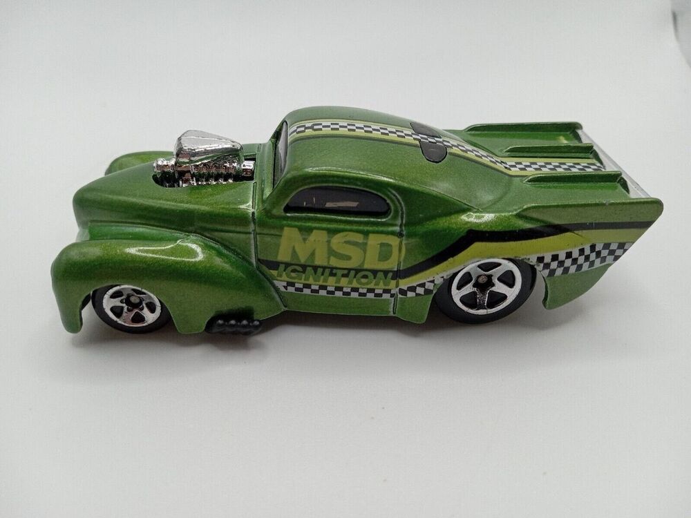 2010 Hot Wheels HW Performance '41 Willys Metallic Green "MSD Ignition" 1/64
